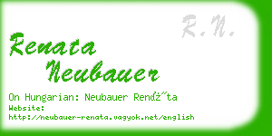 renata neubauer business card